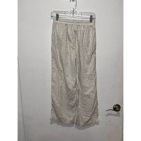 Skims Ivory High Waist Relaxed Fit Straight  leg Pants Women's Size Small - Picture 4 of 10